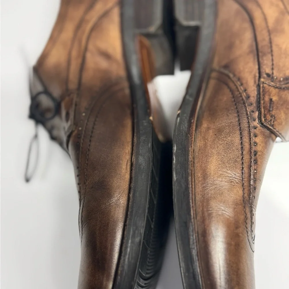ECCO Brown Leather Wingtip Oxford Dress Shoes Men’s Size 44 EU / 10–10.5 US